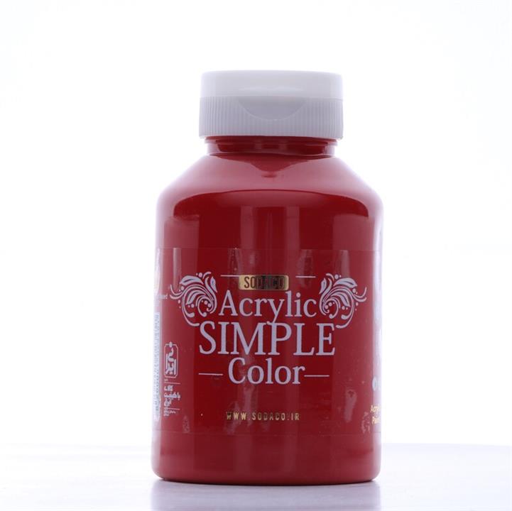 رنگ اکریلیک  ساده سوداکو 250 میل قرمز کد acrylic simple 3306